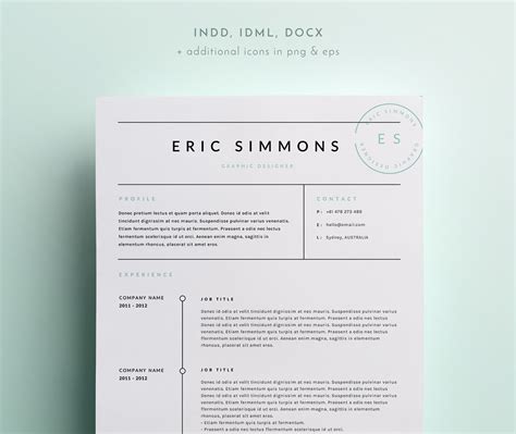 Indesign Cover Letter Template